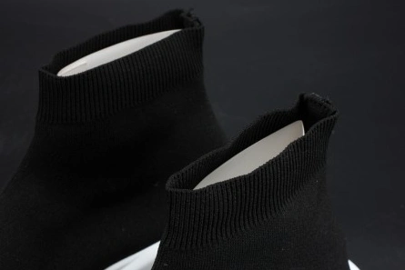 Fashionable Balenciaga Stretch Mesh High Top Sneaker Black White 2080