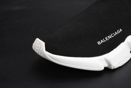 Fashionable Balenciaga Stretch Mesh High Top Sneaker Black White 2080