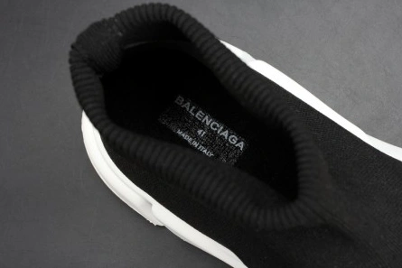 Fashionable Balenciaga Stretch Mesh High Top Sneaker Black White 2080