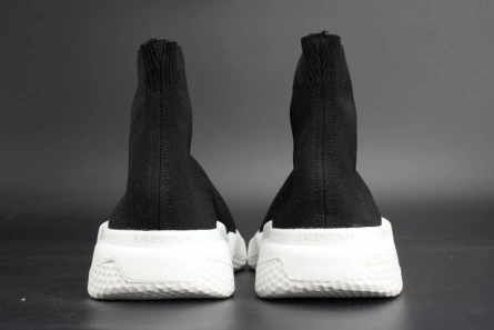 Fashionable Balenciaga Stretch Mesh High Top Sneaker Black White 2080
