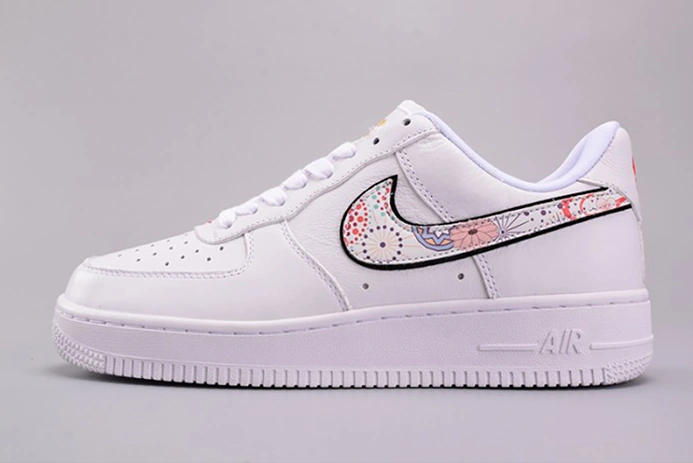 3084 Nike Air Force 1 '07 LNY QS Casual Shoes Lunar New Year White  AO9381- Vibrant 1201
