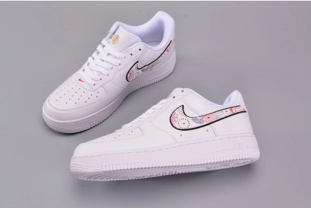 3084 Nike Air Force 1 '07 LNY QS Casual Shoes Lunar New Year White  AO9381- Vibrant 1201