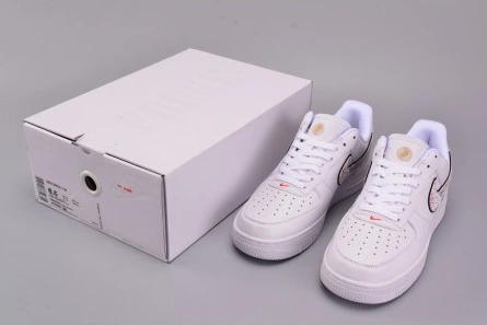 3084 Nike Air Force 1 '07 LNY QS Casual Shoes Lunar New Year White  AO9381- Vibrant 1201