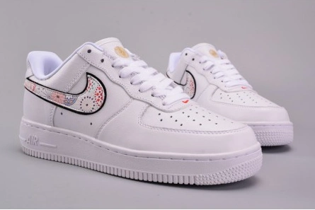 3084 Nike Air Force 1 '07 LNY QS Casual Shoes Lunar New Year White  AO9381- Vibrant 1201