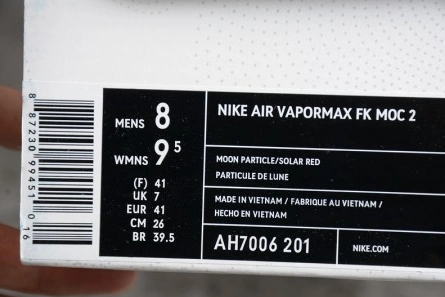 1563 Nike Air VaporMax Flyknit Moc 2  Moon Particle Solar Red-Indigo Burst AH7006- DailyWear 1505
