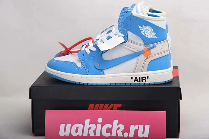 Practical 2636 Off-White Air Jordan 1 Powder Blue UNC AQ0818- 2017