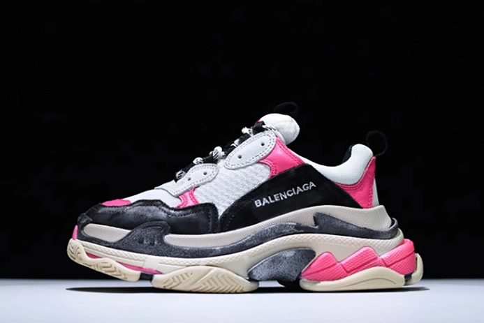 9183 Balenciaga 17Fw Triple S Black Pink Women Sneaker 483523-W06E3- Resilient 2079