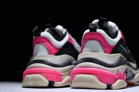 9183 Balenciaga 17Fw Triple S Black Pink Women Sneaker 483523-W06E3- Resilient 2079