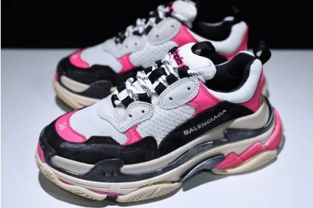 9183 Balenciaga 17Fw Triple S Black Pink Women Sneaker 483523-W06E3- Resilient 2079