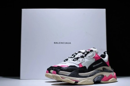 9183 Balenciaga 17Fw Triple S Black Pink Women Sneaker 483523-W06E3- Resilient 2079