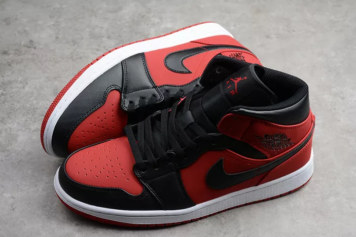 1545 Air Jordan 1 Mid Gym Red Black 554724- Minimalist 274