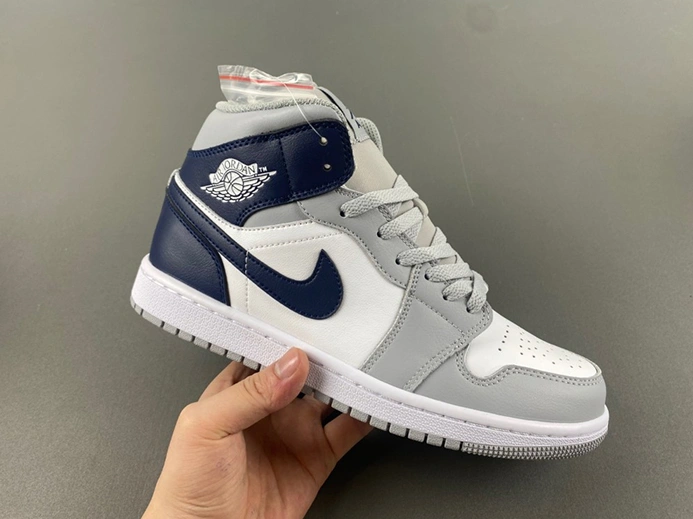 6398 Jordan 1 Mid Wolf Grey Midnight Navy  DQ8426- WellDesigned 48