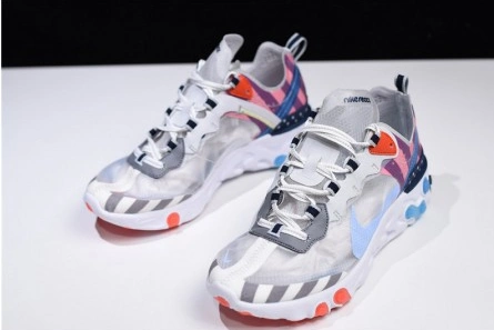5502 Parra x Nike React Element 87 White Multi-Color AQ3057- Resilient 1330