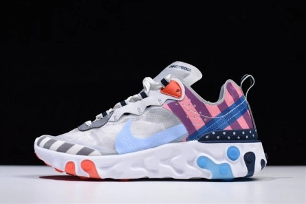 5502 Parra x Nike React Element 87 White Multi-Color AQ3057- Resilient 1330