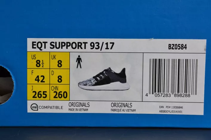 7256 ADIDAS EQT SUPPORT 93 17 BOOST BLACK GLITCH MENS  BZ Modern 1889