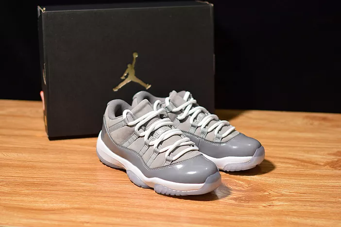 Popular 3174 Air Jordan 11 Low Cool Grey 528895- 721