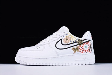 471 Nike Air Force 1 07 LNY QS Lunar New Year White  Flowers WOMENS  AJ8298- WellDesigned 1253
