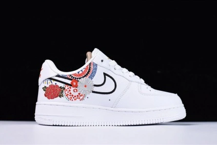 471 Nike Air Force 1 07 LNY QS Lunar New Year White  Flowers WOMENS  AJ8298- WellDesigned 1253