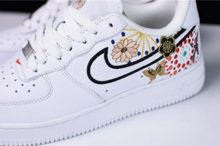 471 Nike Air Force 1 07 LNY QS Lunar New Year White  Flowers WOMENS  AJ8298- WellDesigned 1253