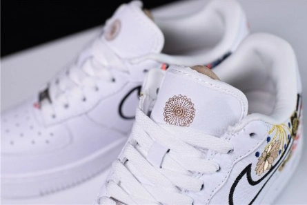 471 Nike Air Force 1 07 LNY QS Lunar New Year White  Flowers WOMENS  AJ8298- WellDesigned 1253