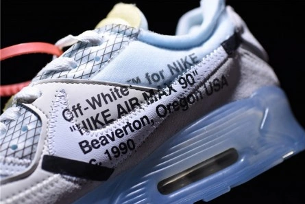 4942 OFF-WHITE x Nike Air Max 90 AM90 THE TEN 10 Sail Muslin Virgil Abloh AA7293- EyeCatching 1957