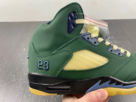 Unique 5128 Air Jordan 5 "Navy Green” FZ5758- 553