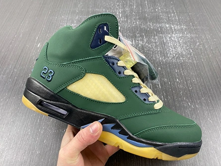 Unique 5128 Air Jordan 5 "Navy Green” FZ5758- 553