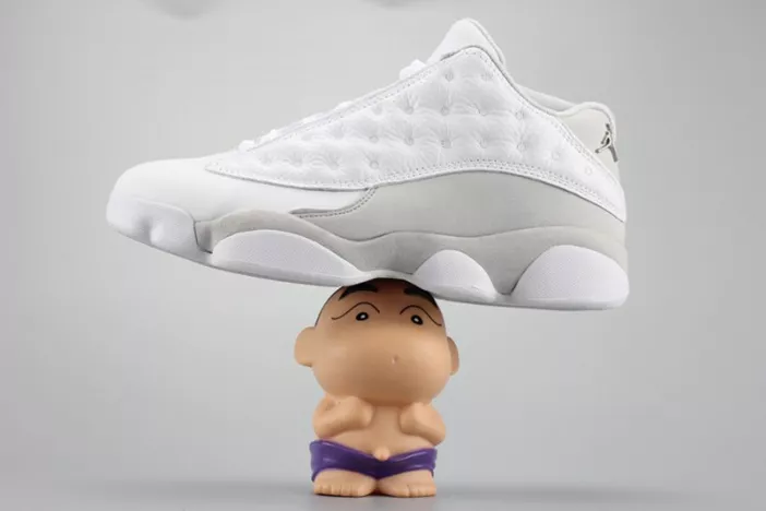 Elegant 9097 Jordan 13 Retro Low Pure Platinum 310810- 818