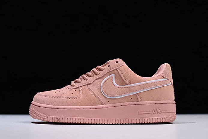 Minimalist 4125 Nike  Air Force 1 07 Suede Women Lifestyle Shoe Pink AA1117- 1247