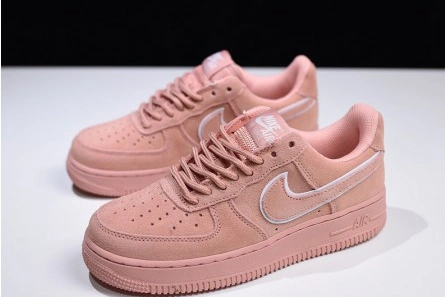 Minimalist 4125 Nike  Air Force 1 07 Suede Women Lifestyle Shoe Pink AA1117- 1247