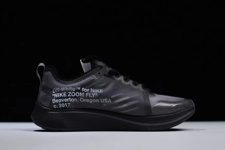 Comfortable 9424 Off-White Nike Zoom Fly Black AJ4588- 1967