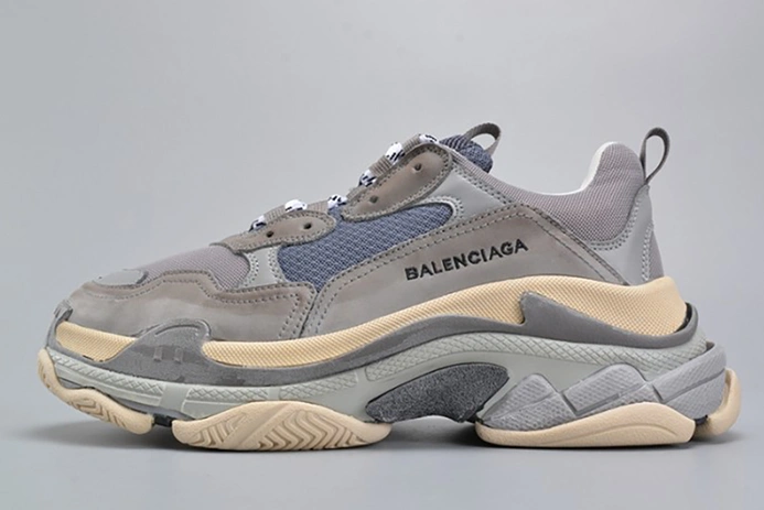 191 BALENCIAGA 17FW TRIPLE S WASHED SHOW SNEA GREY  MENS AED Resilient 2074