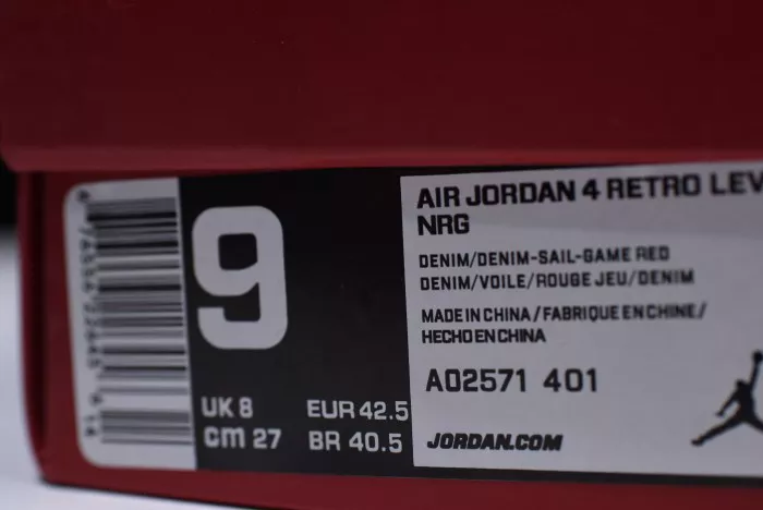 Lightweight 8782 Levi's x Nike  Air Jordan 4 Denim AO2571- 533