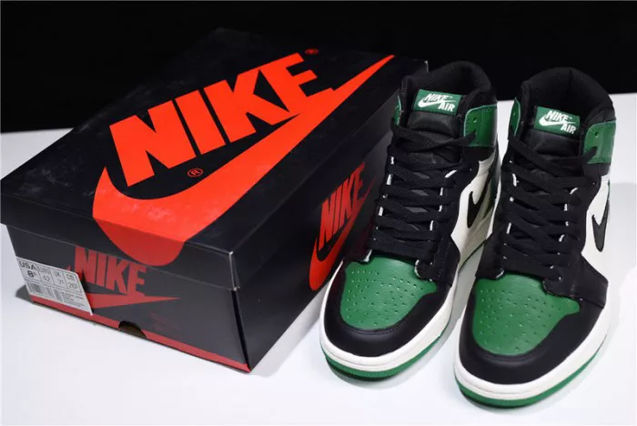 1167 Air Jordan 1 High OG NRG Pine Green Sail-Black 555088- Trendy 292
