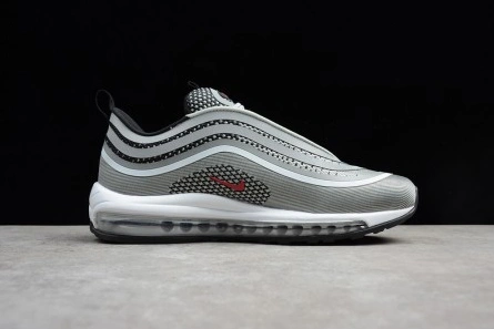 Breathable 4636 NIKE AIR MAX 97 ULTRA 17 SILVER RED 918356- 1382
