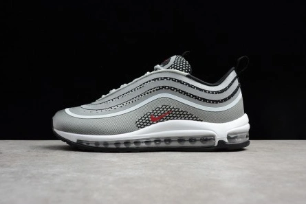 Breathable 4636 NIKE AIR MAX 97 ULTRA 17 SILVER RED 918356- 1382