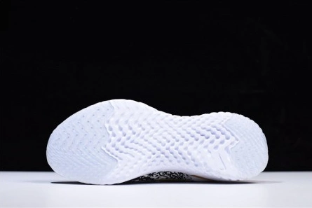 7142 Men's Nike Epic React Flyknit White Black-Gold AQ0067- Sophisticated 1567