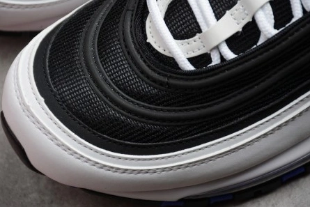 5492 NIKE mens  Air Max 97 White Black-Persin Violet  921522- Sleek 1409