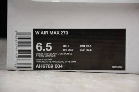 5616 Nike Authentic Air Max 270 Barely Grey Pumice Purple womens AH6789- Popular 1439