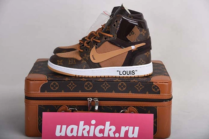 1321 Louis Vuitton x Off-White x Air Jordan 1 Customs MENS AQ0818- Resilient 2022