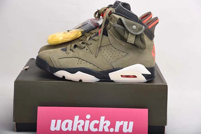 4740 TRAVIS SCOTT AIR JORDAN 6 MEDIUM OLIVE - CN1084- HighQuality 681