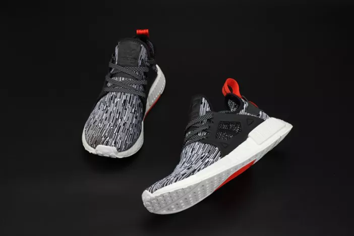 1185 Adidas NMD XR1 PK PrimeKnit Black Gray Glitch Boost S ModernLook 1855