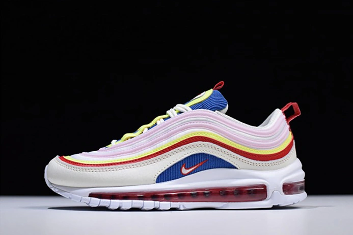 5002 Nike Air Max 97 SE "Corduroy" Sail Volt Glow Arctic Pink womens AQ4137- Lightweight 1402
