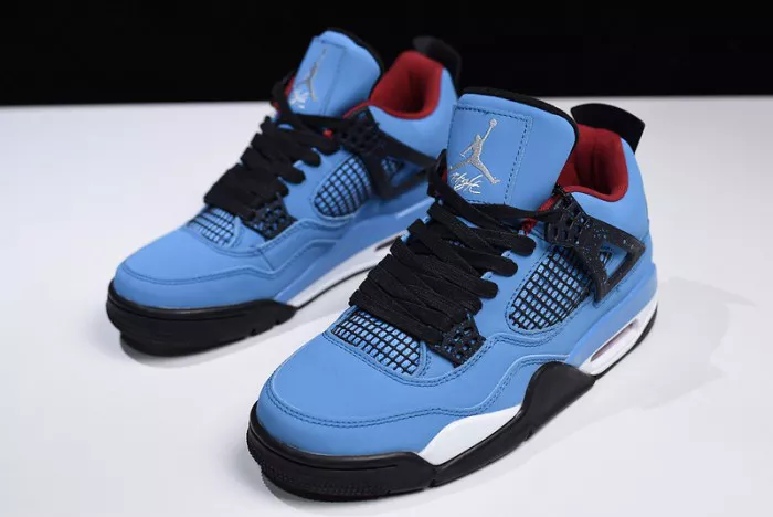 EyeCatching 6128 Travis Scott x Air Jordan 4 “Houston Oilers”  University Blue 308497- 543