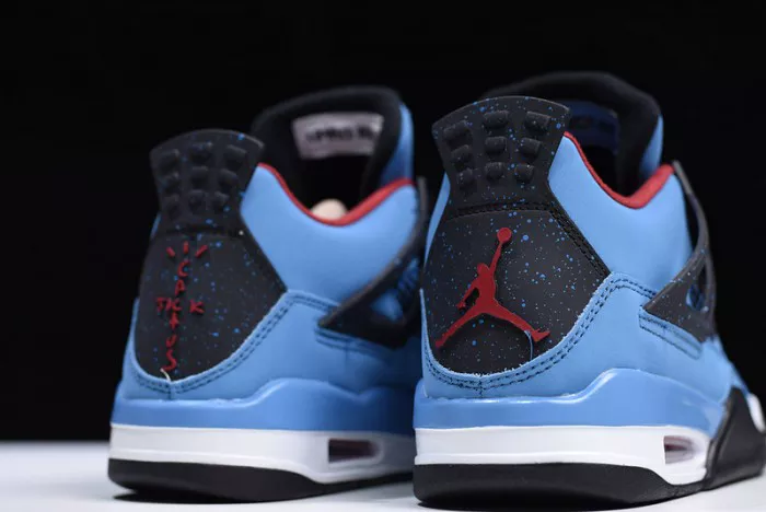 EyeCatching 6128 Travis Scott x Air Jordan 4 “Houston Oilers”  University Blue 308497- 543