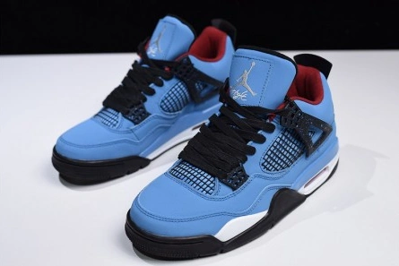 EyeCatching 6128 Travis Scott x Air Jordan 4 “Houston Oilers”  University Blue 308497- 543