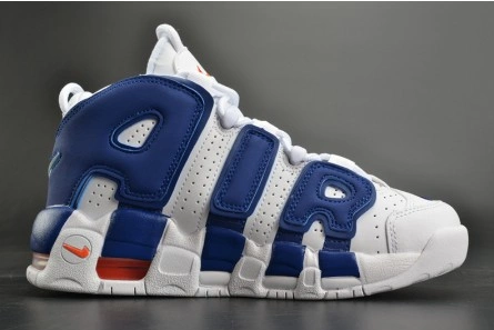 Practical 6507 Nike Air More Uptempo "Knicks" White Deep Royal Blue womens 415082- 1519