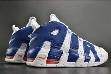 Practical 6507 Nike Air More Uptempo "Knicks" White Deep Royal Blue womens 415082- 1519
