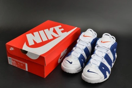 Practical 6507 Nike Air More Uptempo "Knicks" White Deep Royal Blue womens 415082- 1519
