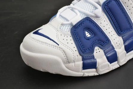 Practical 6507 Nike Air More Uptempo "Knicks" White Deep Royal Blue womens 415082- 1519